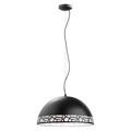 Eglo 1X60W Pendant W/ Matte Black And White Finish 97442A